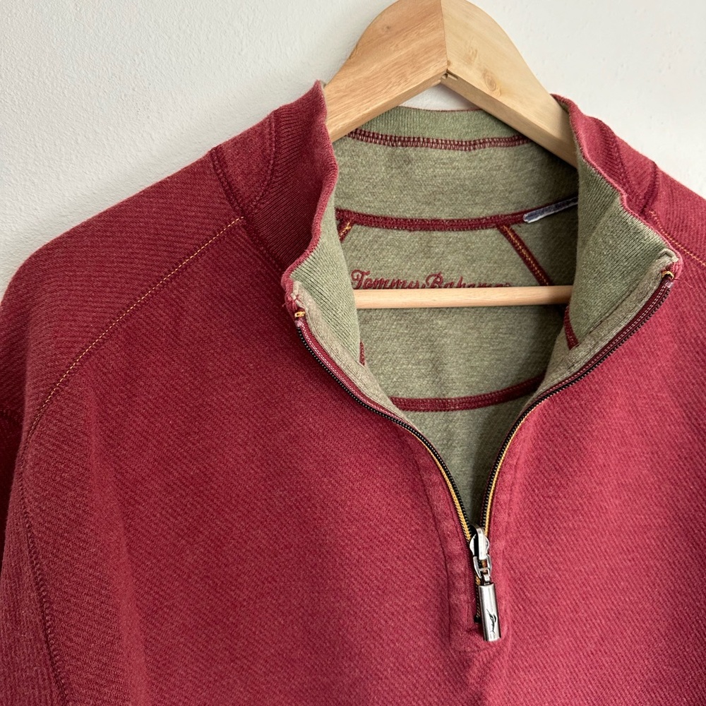 Tommy‎ Bahama Quarter Zip Sweater Crewneck Size XL